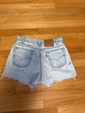 Levi’s Light Wash Distressed Denim Shorts